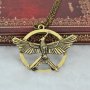 Колие от филма Игрите на глада 3 Сойка присмехулка Hunger Games Mockingjay,цвят старо злато и злато, снимка 2