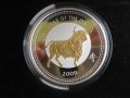сребърна монета годината на бика с позлата, снимка 3