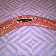 Throuwing boomerang hand crafted in australia-35/5см-внос швеицария, снимка 1 - Антикварни и старинни предмети - 15649362