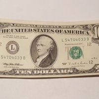 USA  $ 10 DOLLARS 1995 Block L B / Con. XF, снимка 1 - Нумизматика и бонистика - 20069728