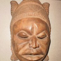  Стара Юруба маска-Нигерия, снимка 3 - Антикварни и старинни предмети - 23590673