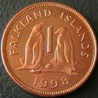 1 пени 1998, Фолкландски острови, снимка 1 - Нумизматика и бонистика - 24929330