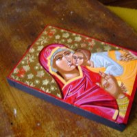Икона Св. Богородица -Умиление, снимка 3 - Икони - 25084748