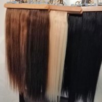 100 % Естествена коса на Стикери за трайно удължаване 50 см., снимка 7 - Аксесоари за коса - 22303033
