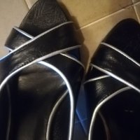 Обувки със сив кант, снимка 6 - Дамски обувки на ток - 25132382
