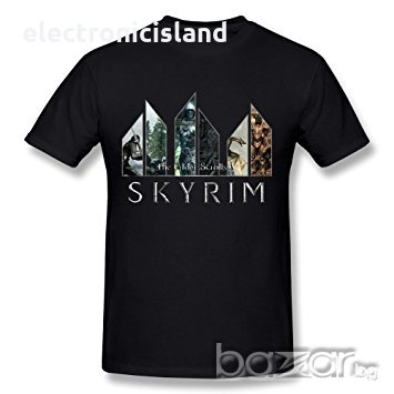 Тениска T-shirt The Elder Scrolls V Skyrim или Черно поло, снимка 1