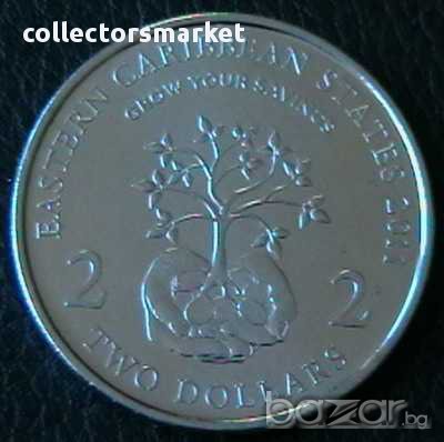 2 долара 2011, Източно Карибски Щати, снимка 1