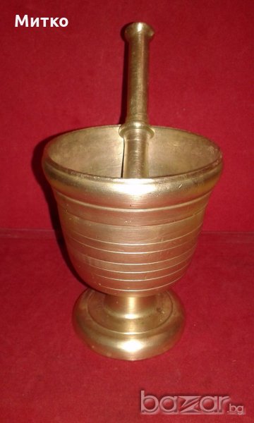 Стар масивен хаван бронзов - с тегло 1904 гр., снимка 1