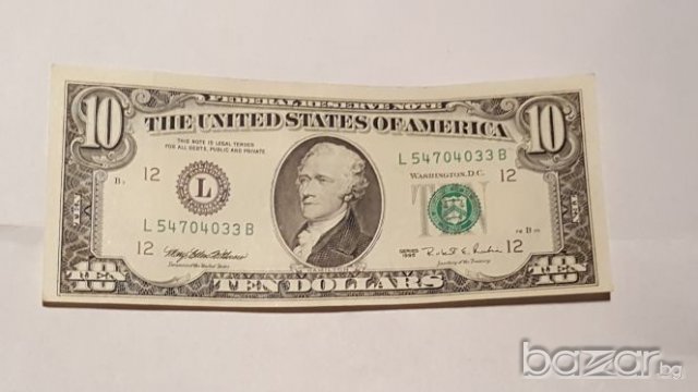 USA  $ 10 DOLLARS 1995 Block L B / Con. XF