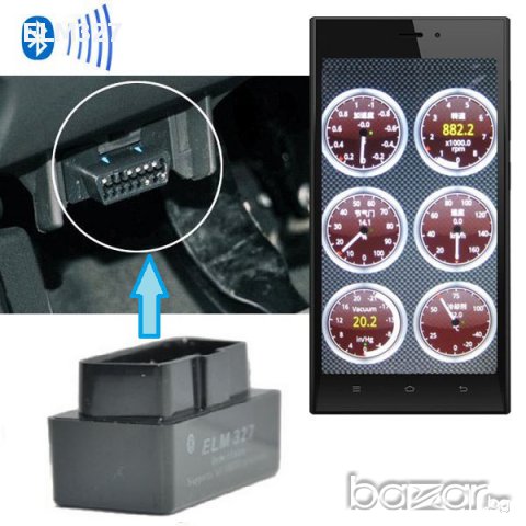 Black Super Mini Bluetooth ELM327 - универсален интерфейс за автодиагностика, OBD2, снимка 6 - Аксесоари и консумативи - 8344600