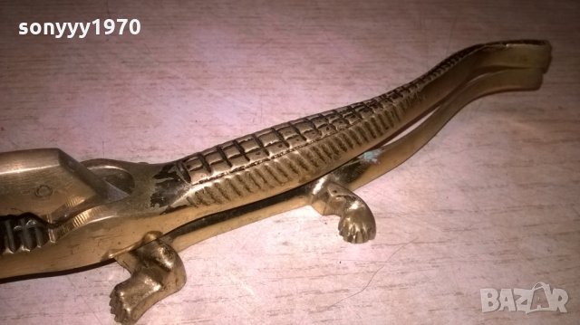 крокодил-17см-мед/месинг-внос испания, снимка 8 - Колекции - 25242723