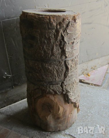 стара голяма дървена чутура чутора   - 3
