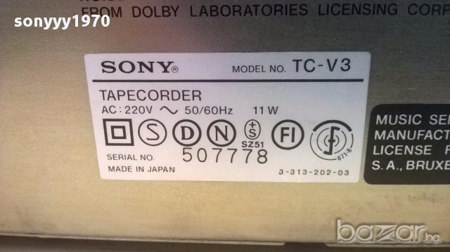ПОРЪЧАН-Sony tc-v3 tapecorder made in japan-внос швеицария, снимка 17 - Ресийвъри, усилватели, смесителни пултове - 15902040