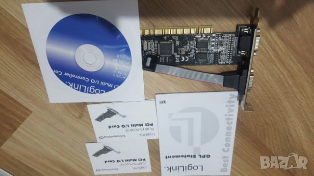   PCI карта, 2 х  COM ( RS232 ) порта, снимка 1 - Кабели и адаптери - 25749379