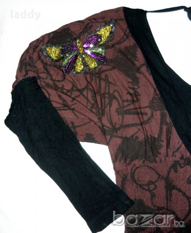 Блуза с пеперуда, снимка 3 - Блузи с дълъг ръкав и пуловери - 13884718