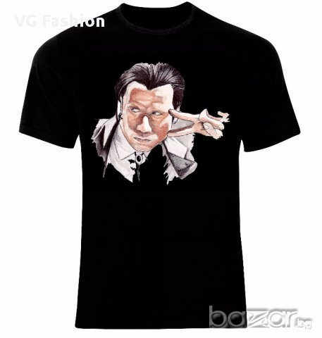 Криминале Pulp Fiction Vincent Vega John Travolta Тениска Мъжка/Дамска S до 2XL, снимка 1 - Тениски - 14568416