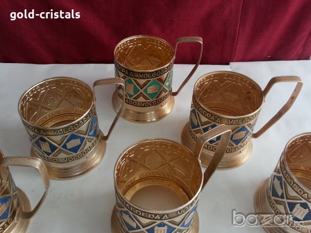 руски  стакани подстакани волгоград , снимка 2 - Антикварни и старинни предмети - 20740881