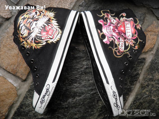  Ed Hardy оригинални унисекс кецове Uk3,5/37, снимка 7 - Кецове - 7782542
