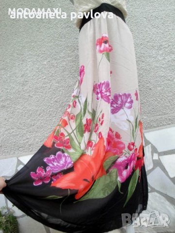 рокля макси на цветя, снимка 1 - Рокли - 24004997