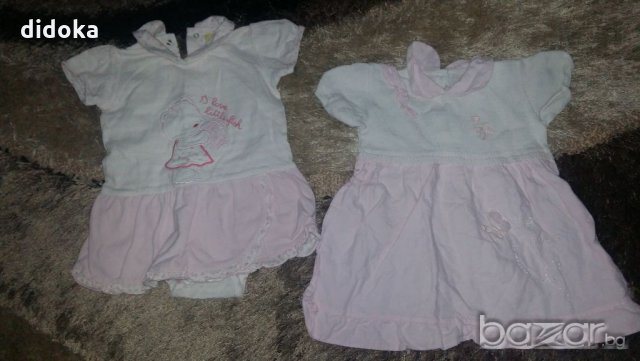 2 роклички  боди, снимка 1