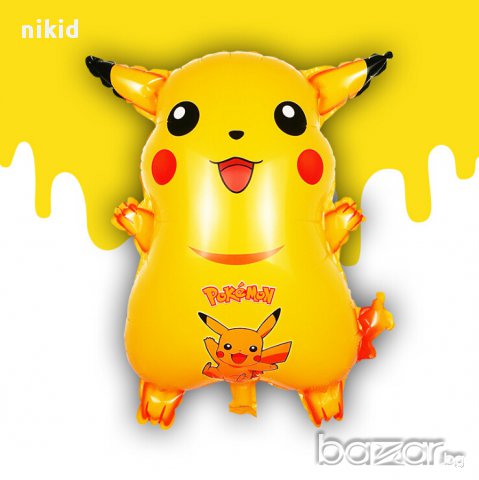 Покемон Пикачу фолио фолиев голям балон хелий и въздух