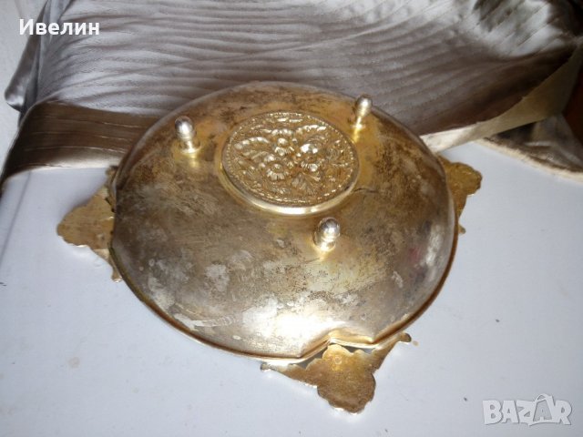 посребрена метална купа, снимка 3 - Антикварни и старинни предмети - 21634597