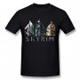Тениска T-shirt The Elder Scrolls V Skyrim или Черно поло, снимка 1