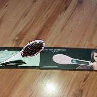 Нова електрическа розова четка за изправяне на коса, снимка 6 - Аксесоари за коса - 17477195
