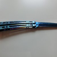 Нож тип пеперуда в синьо / , снимка 8 - Ножове - 22076421