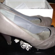Сиви обувки с ток CARLO PAOLLI - 40 номер  , снимка 2 - Дамски обувки на ток - 11056202