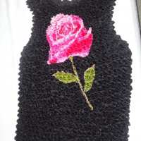 блуза с роза, снимка 1 - Ризи - 22340152