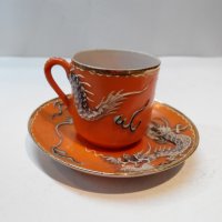 Японски порцеланови чашки с чинийки, снимка 7 - Антикварни и старинни предмети - 23038665