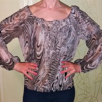 Ефирна блузка, снимка 4 - Блузи с дълъг ръкав и пуловери - 21042086