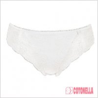 Cotonella M,L,XL,2XL бели дантелени памучни бикини нормална талия Котонела дантелено бельо , снимка 3 - Бельо - 19974913