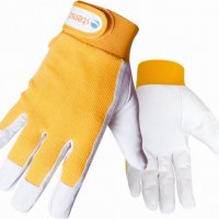 Работни ръкавици с естествена кожа и трико, снимка 1 - Други инструменти - 21601379