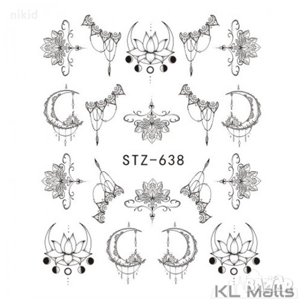 STZ-638  слайдер ваденки водни стикери за нокти маникюр, снимка 1