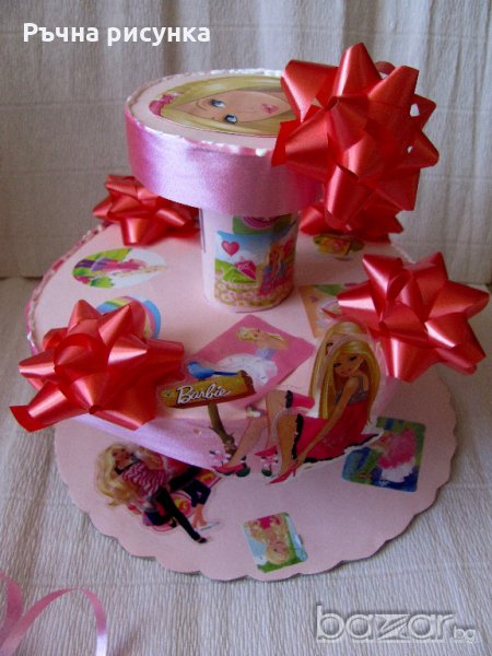 Поставка за мъфини и сладки Барби, снимка 1