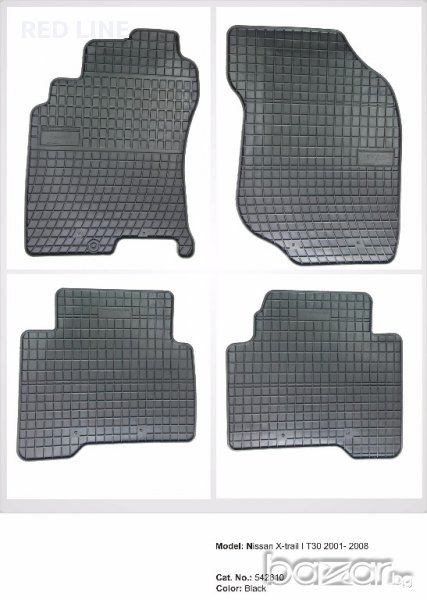 Автомобилни гумени стелки за Nissan X-Trail (T30) 09/01-05/08, снимка 1