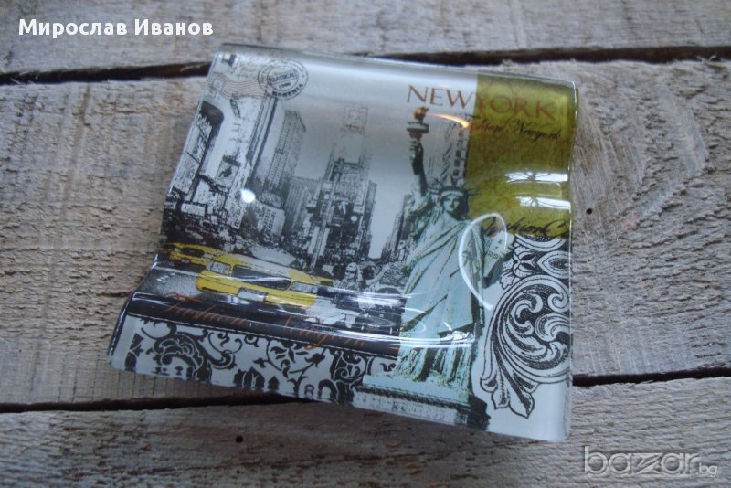 стъклен пепелник , снимка 1