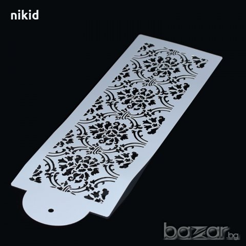 Дантела дамаска шаблон стенсил спрей за торта украса кекс декорация с пудра захар, снимка 2 - Други - 19018233