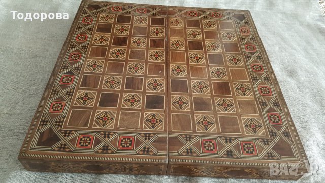 Шахматна кутия+табла,29 пула. -Изящна интарзия., снимка 7 - Антикварни и старинни предмети - 25382585