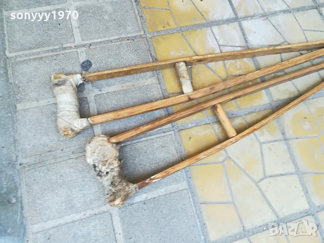 ретро патерици 2бр-110х17см-дърво, снимка 4 - Колекции - 26144824