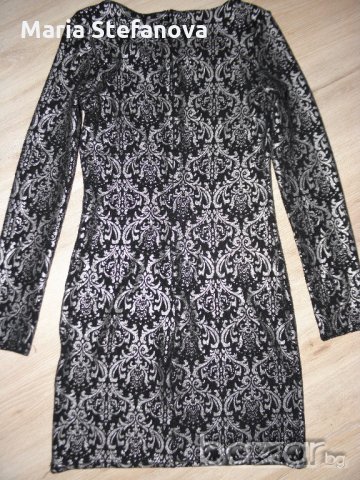 Парти рокля със сребърни фигурки , снимка 3 - Рокли - 16762225