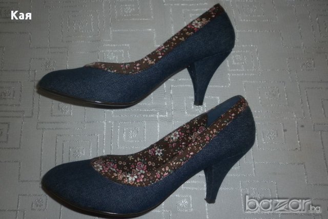Дънкови обувки , снимка 4 - Дамски обувки на ток - 15000619