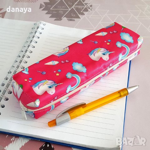 Несесер за училище за момичета Еднорог ученически несесер за моливи, снимка 2 - Ученически пособия, канцеларски материали - 26196556