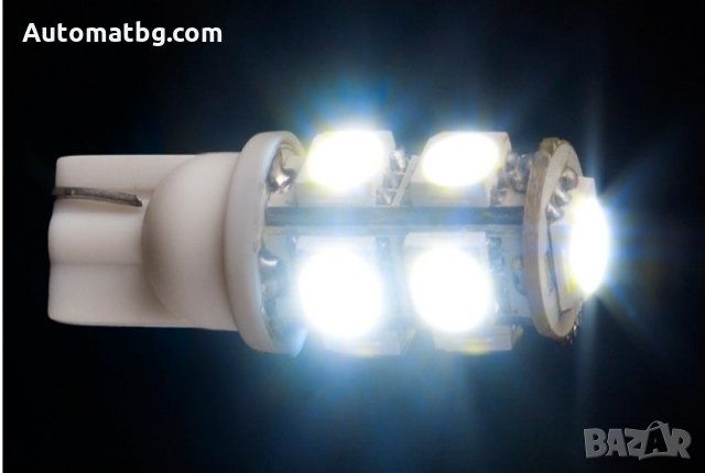 LED Диодна крушка T10 9SMD 5050, снимка 2 - Аксесоари и консумативи - 23992929