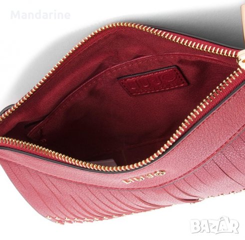 ПРОМО 🍊 LIU JO 🍊 Оригинална малка кожена чанта за през рамо RED “N” CAPS 23х16х4 см нова с етикети, снимка 10 - Чанти - 25205557