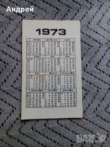 Календарче СФД Академик 1973, снимка 2 - Колекции - 24702120