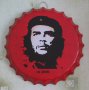 Че Гевара Голяма табела във формата на капачка за бутилка бира кока кола швепс картина стена декор, снимка 1 - Други ценни предмети - 13273598