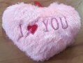 Плюшено сърце с надпис I Love you розово или червено 202566, снимка 1 - Плюшени играчки - 17232944